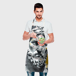 Фартук кулинарный Античный портрет и краска, цвет: 3D-принт — фото 2