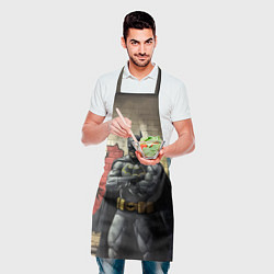 Фартук кулинарный Бэтмен на фоне стены, цвет: 3D-принт — фото 2