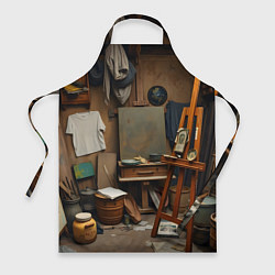 Фартук кулинарный Мастерская художника, цвет: 3D-принт