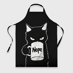 Фартук кулинарный Angry black cat nope, цвет: 3D-принт
