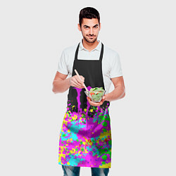 Фартук кулинарный Monster energy краски неоновые, цвет: 3D-принт — фото 2