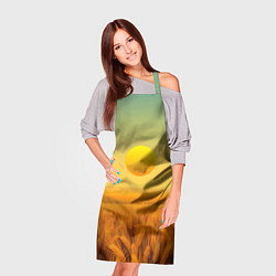 Фартук кулинарный Закат над пшеничным полем, цвет: 3D-принт — фото 2
