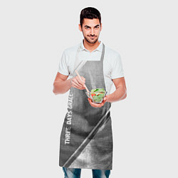Фартук кулинарный Three Days Grace - grey gradient вертикально, цвет: 3D-принт — фото 2