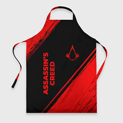 Фартук кулинарный Assassins Creed - red gradient вертикально, цвет: 3D-принт