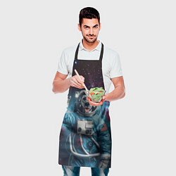 Фартук кулинарный Далматинец бравый космонавт - нейроарт, цвет: 3D-принт — фото 2