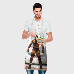 Фартук кулинарный Реслер на белом, цвет: 3D-принт — фото 2