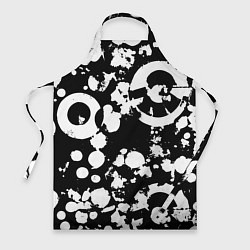 Фартук кулинарный Модная чб абстракция - нейроарт, цвет: 3D-принт