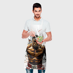 Фартук кулинарный Мухаммед Али на белом, цвет: 3D-принт — фото 2
