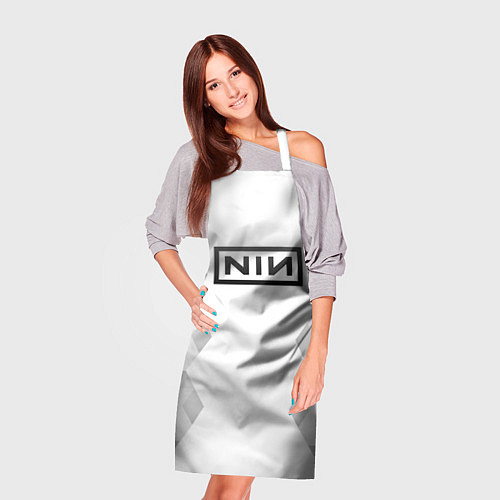 Фартук Nine Inch Nails white poly / 3D-принт – фото 3