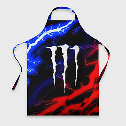 Фартук кулинарный Monster energy молнии неон, цвет: 3D-принт