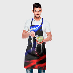 Фартук кулинарный Monster energy молнии неон, цвет: 3D-принт — фото 2