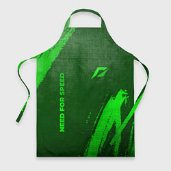 Фартук кулинарный Need for Speed - green gradient вертикально, цвет: 3D-принт