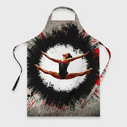 Фартук кулинарный Воздушная гимнастика на сером, цвет: 3D-принт
