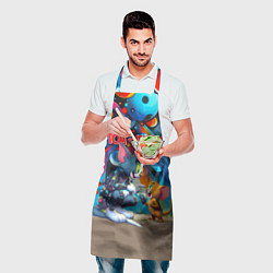 Фартук кулинарный Tom and Jerry - cyberpunk graffiti fantasy, цвет: 3D-принт — фото 2