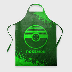 Фартук кулинарный Pokemon - green gradient, цвет: 3D-принт