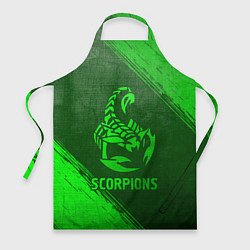 Фартук кулинарный Scorpions - green gradient, цвет: 3D-принт