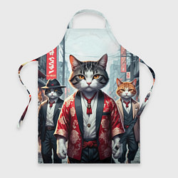 Фартук кулинарный Котики якудза, цвет: 3D-принт