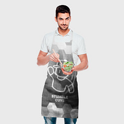 Фартук кулинарный Stumble Guys - grey gradient, цвет: 3D-принт — фото 2