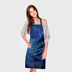 Фартук кулинарный Абстракция - blue uniform camouflage, цвет: 3D-принт — фото 2