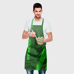 Фартук кулинарный Genesis - green gradient вертикально, цвет: 3D-принт — фото 2