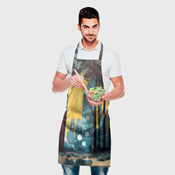 Фартук кулинарный Дома и цифровой лес, цвет: 3D-принт — фото 2