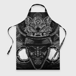 Фартук кулинарный Голова самурая в маске Они, цвет: 3D-принт
