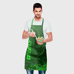 Фартук кулинарный Geely - green gradient вертикально, цвет: 3D-принт — фото 2