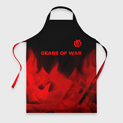 Фартук кулинарный Gears of War - red gradient посередине, цвет: 3D-принт