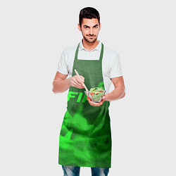 Фартук кулинарный Fiat - green gradient посередине, цвет: 3D-принт — фото 2