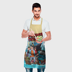 Фартук кулинарный Красная Плесень - Бульбец Титанику, цвет: 3D-принт — фото 2