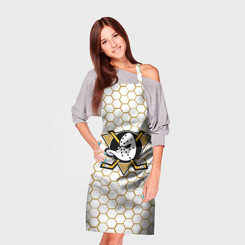 Фартук Анахайм Дакс - белые соты / 3D-принт – фото 3