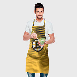 Фартук кулинарный Бостон Брюинз - паттерн треугольников, цвет: 3D-принт — фото 2