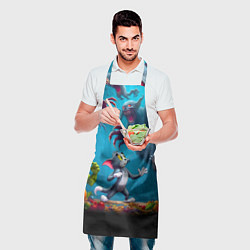 Фартук кулинарный Кошмарный сон Тома - нейроарт фантазия, цвет: 3D-принт — фото 2