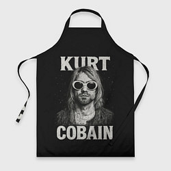 Фартук кулинарный Курт Кобейн - гранж-арт, цвет: 3D-принт