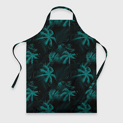 Фартук кулинарный Palm light blue dark, цвет: 3D-принт
