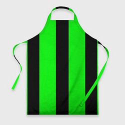 Фартук кулинарный Color green black line, цвет: 3D-принт