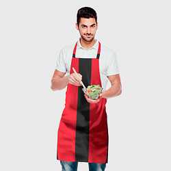 Фартук кулинарный Color black red line, цвет: 3D-принт — фото 2