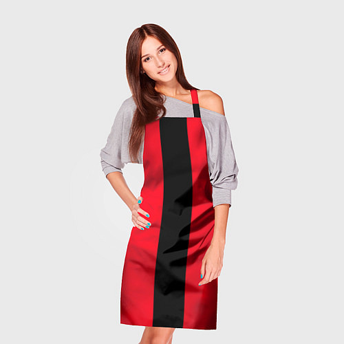 Фартук Color black red line / 3D-принт – фото 3