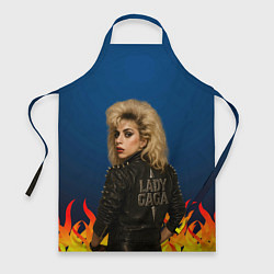 Фартук кулинарный Леди Гага байкер, цвет: 3D-принт