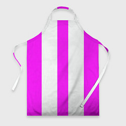 Фартук кулинарный Color white pink lines, цвет: 3D-принт