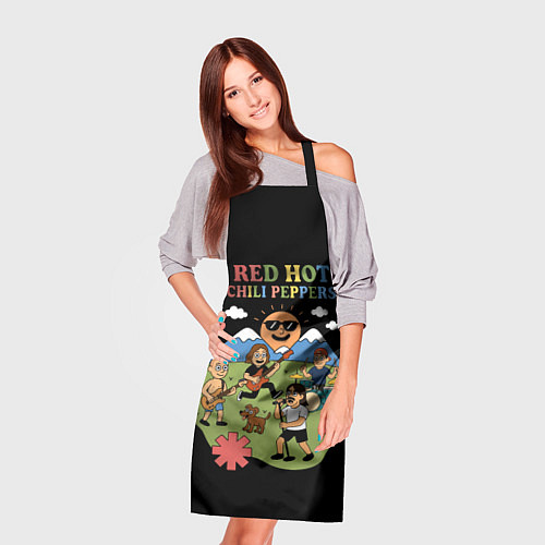 Фартук Red Hot Chili Peppers, мультяшный стиль / 3D-принт – фото 3