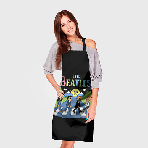 Фартук The Beatles, мультяшный стиль / 3D-принт – фото 3