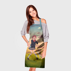 Фартук кулинарный Сиратори Айра играет с песиком - Дандадан, цвет: 3D-принт — фото 2