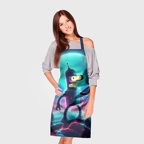 Фартук Робот-сгибальщик Бендер пропускает через себя молн / 3D-принт – фото 3