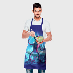 Фартук кулинарный Bender on neon planet - ai art fantasy, цвет: 3D-принт — фото 2