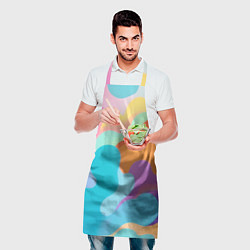 Фартук кулинарный Разноцветные красивые облака, цвет: 3D-принт — фото 2