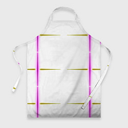 Фартук кулинарный Color white pink yellow stripes, цвет: 3D-принт