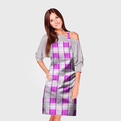 Фартук кулинарный Color pink and white, цвет: 3D-принт — фото 2