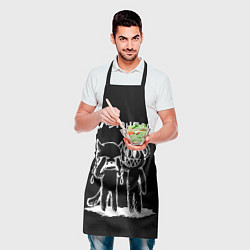 Фартук кулинарный Radiohead bear and minotaur, цвет: 3D-принт — фото 2