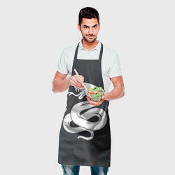 Фартук кулинарный Змей - белый, цвет: 3D-принт — фото 2